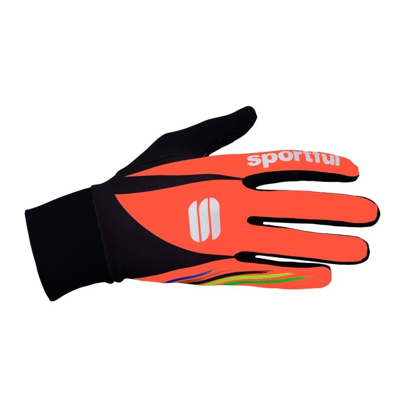 Rennen Handschuhe Sportful Lycra Chicco orange-schwarz Rennen Handschuhe Sportful Lycra Chicco orange-schwarz